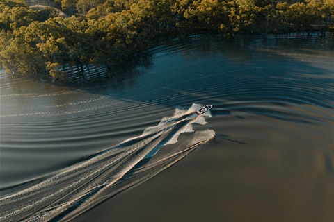 Urana Aquatic Centre Aerial Speed boat